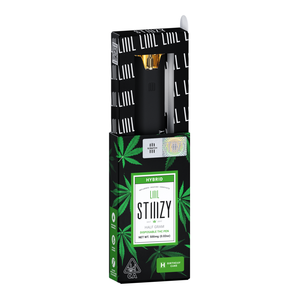 STIIIZY SATIVA DISPOSABLE THC PEN HALF GRAM (500 mg) BIRTHDAY CAKE